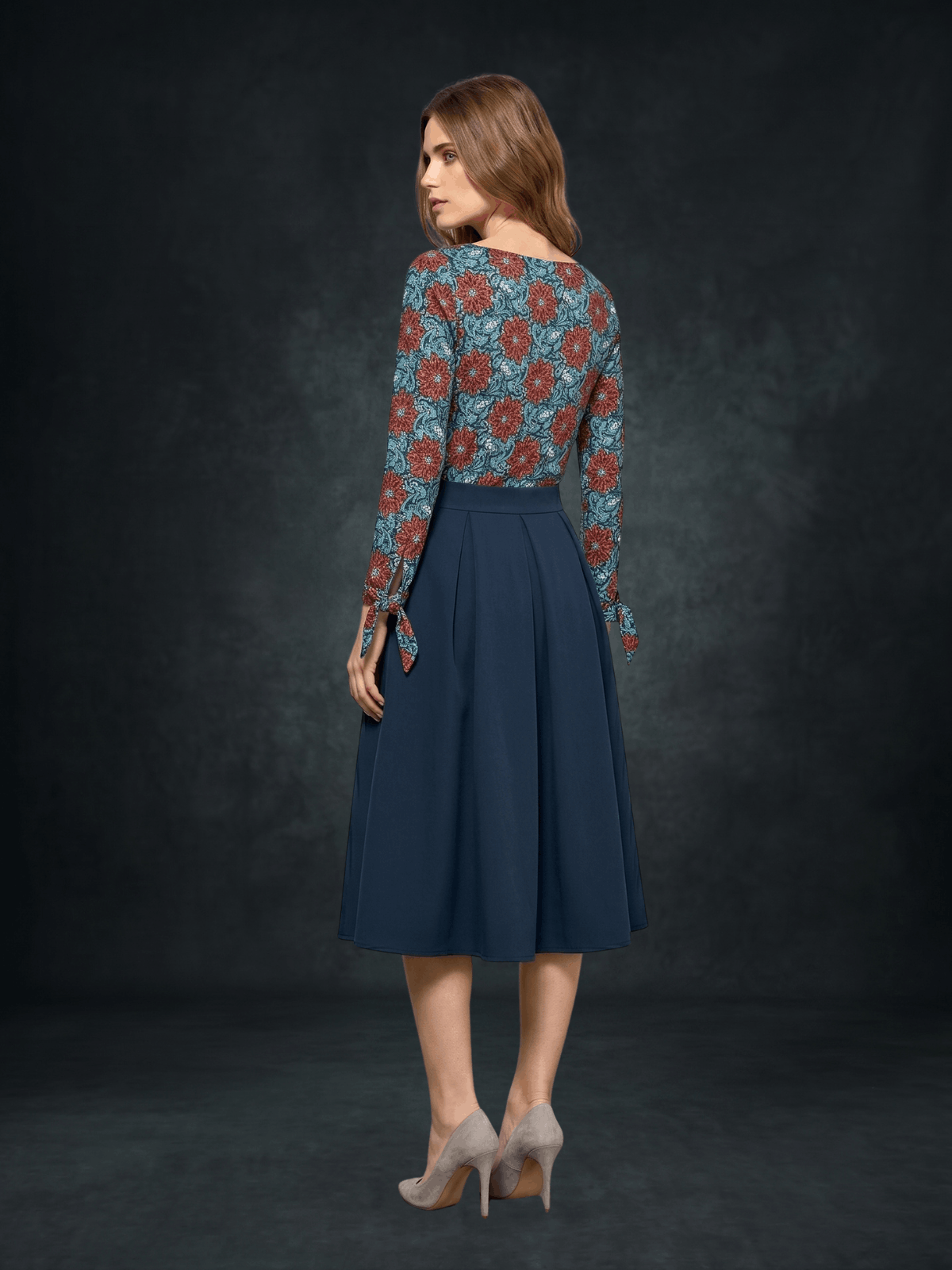 Slate Blue Skirt Back